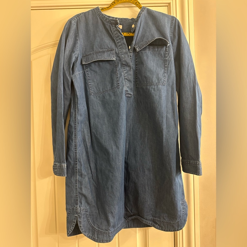 J. Crew Blue Denim Shirt Dress